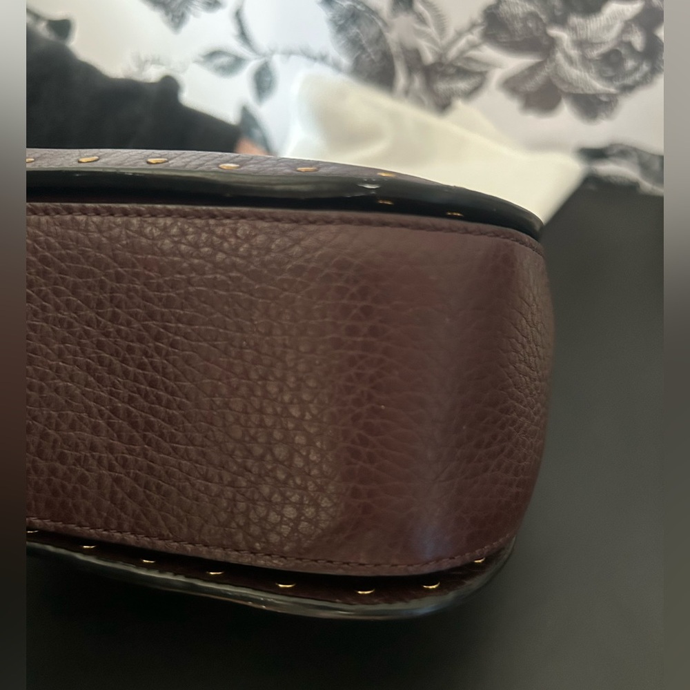 COACH PAGE 27 OXBLOOD WITH RIVETS GUC - Picture 13 of 17